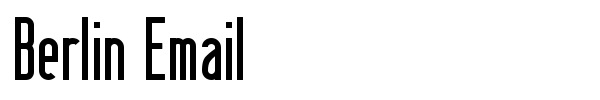 Berlin Email font preview